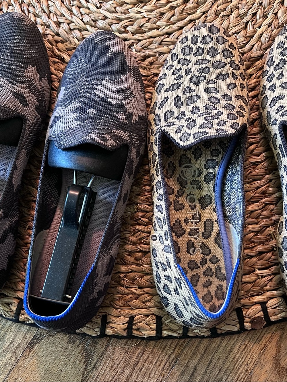 Rothy's spotted leopard & botanicamo loafers: fits 6.5 thru 8 depending on width